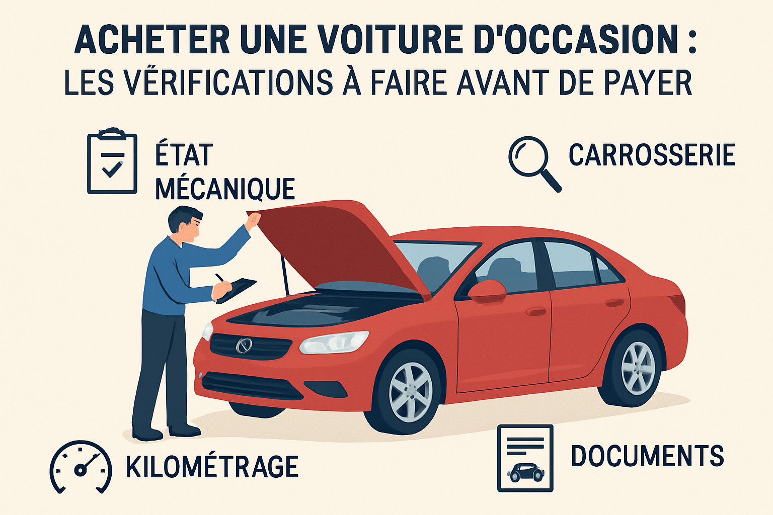 Occasion : ce que la fiche vérifie, et ce qu'il faut demander d'autre