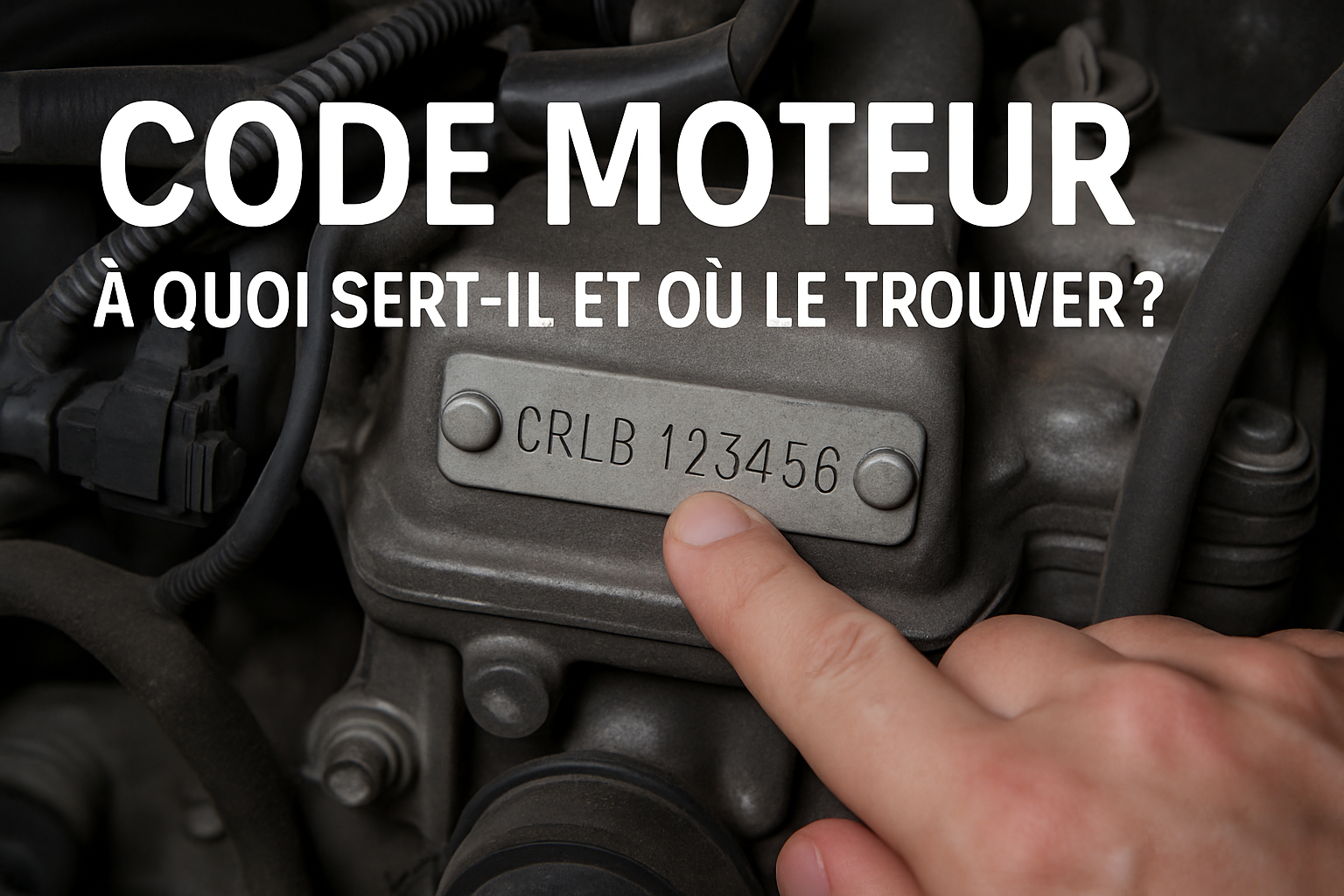 Code moteur : un type de moteur, pas un numéro de série