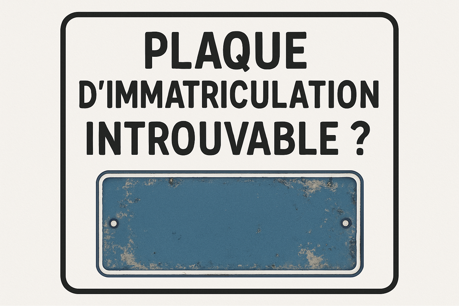 Plaque introuvable : pourquoi la recherche ne renvoie rien