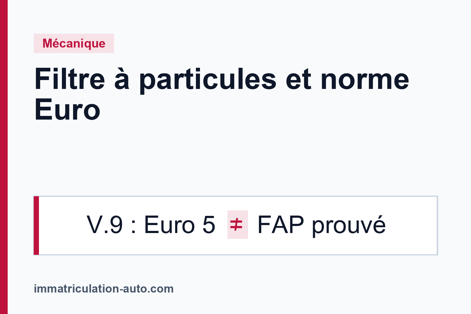 Filtre à particules : ce que la norme Euro laisse deviner
